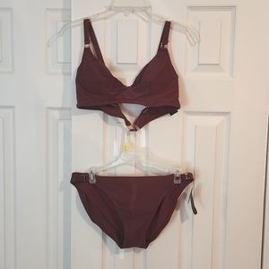 Burgundy Bikini Set